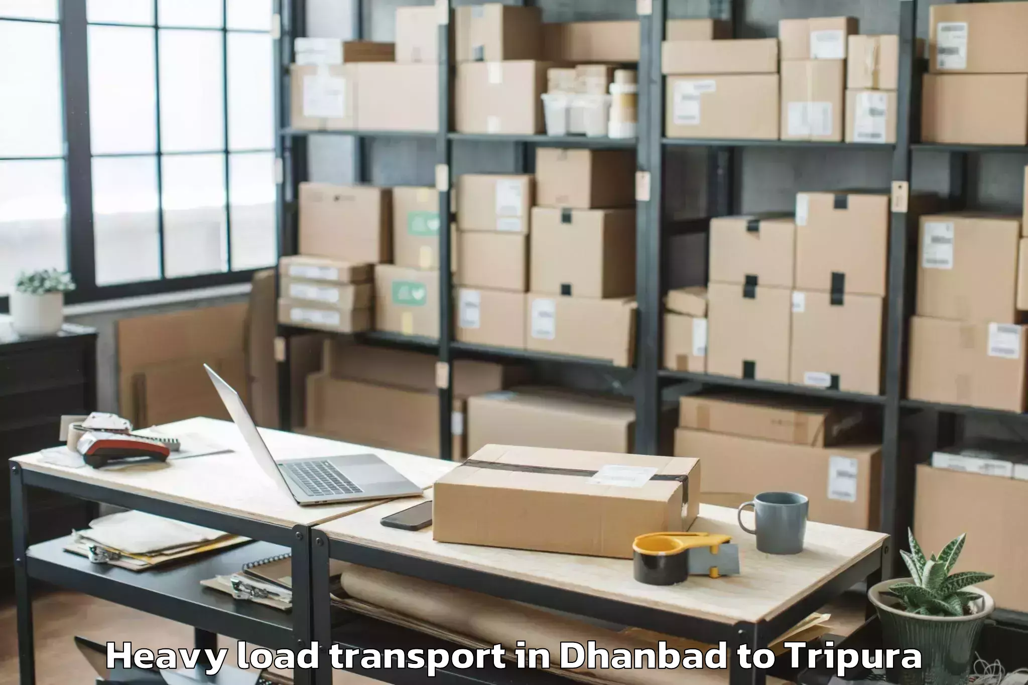 Dhanbad to Gournagar Heavy Load Transport Booking